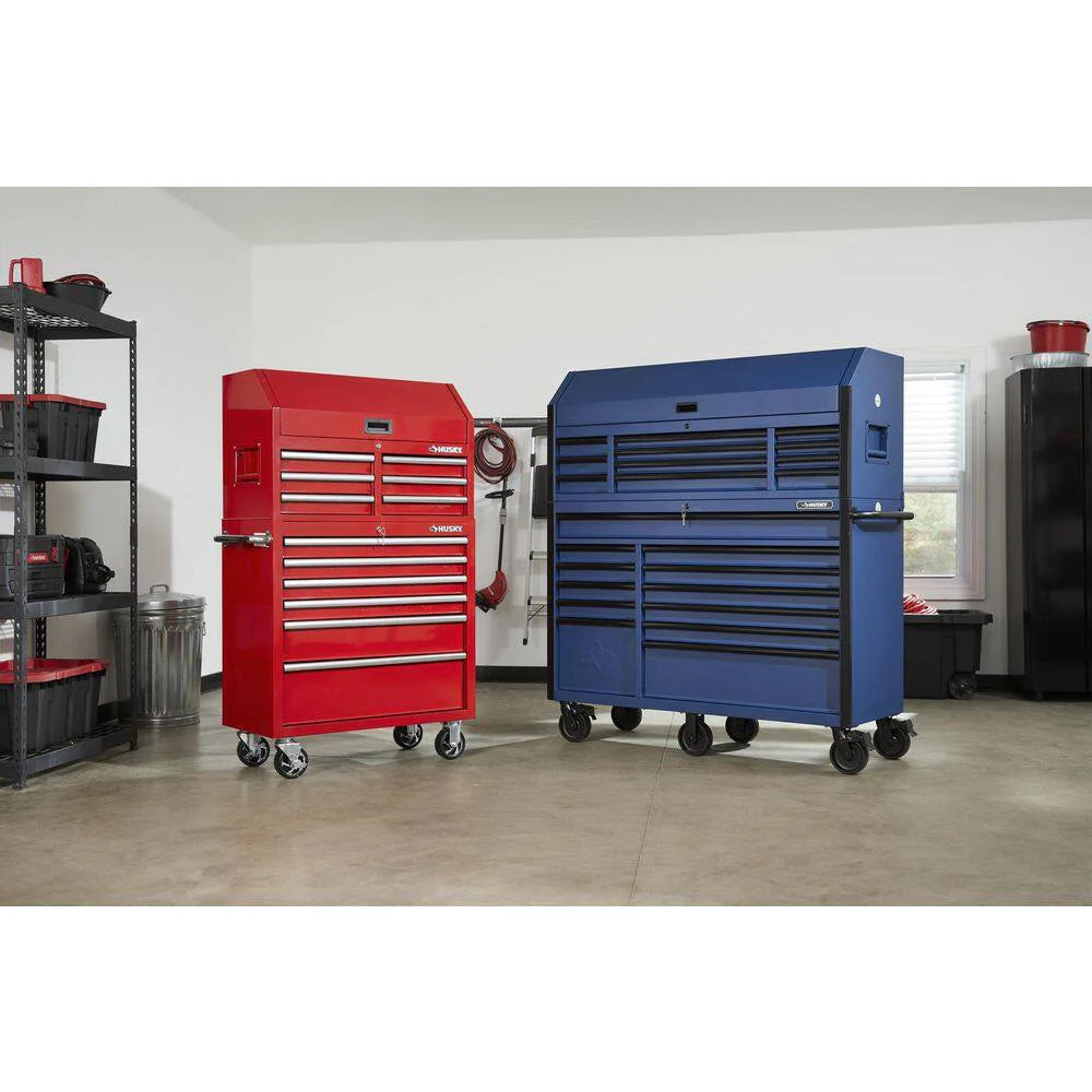 2025 56 in. W x 22 in. D Heavy Duty 23-Drawer Combination Rolling Tool Chest and Top Tool Cabinet Set in Matte Blue - image 12