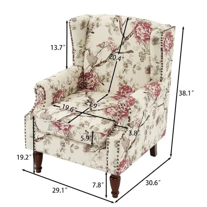 Pair of Stylish Upholstered Accent Chairs with Patterns for Living Room - image 9