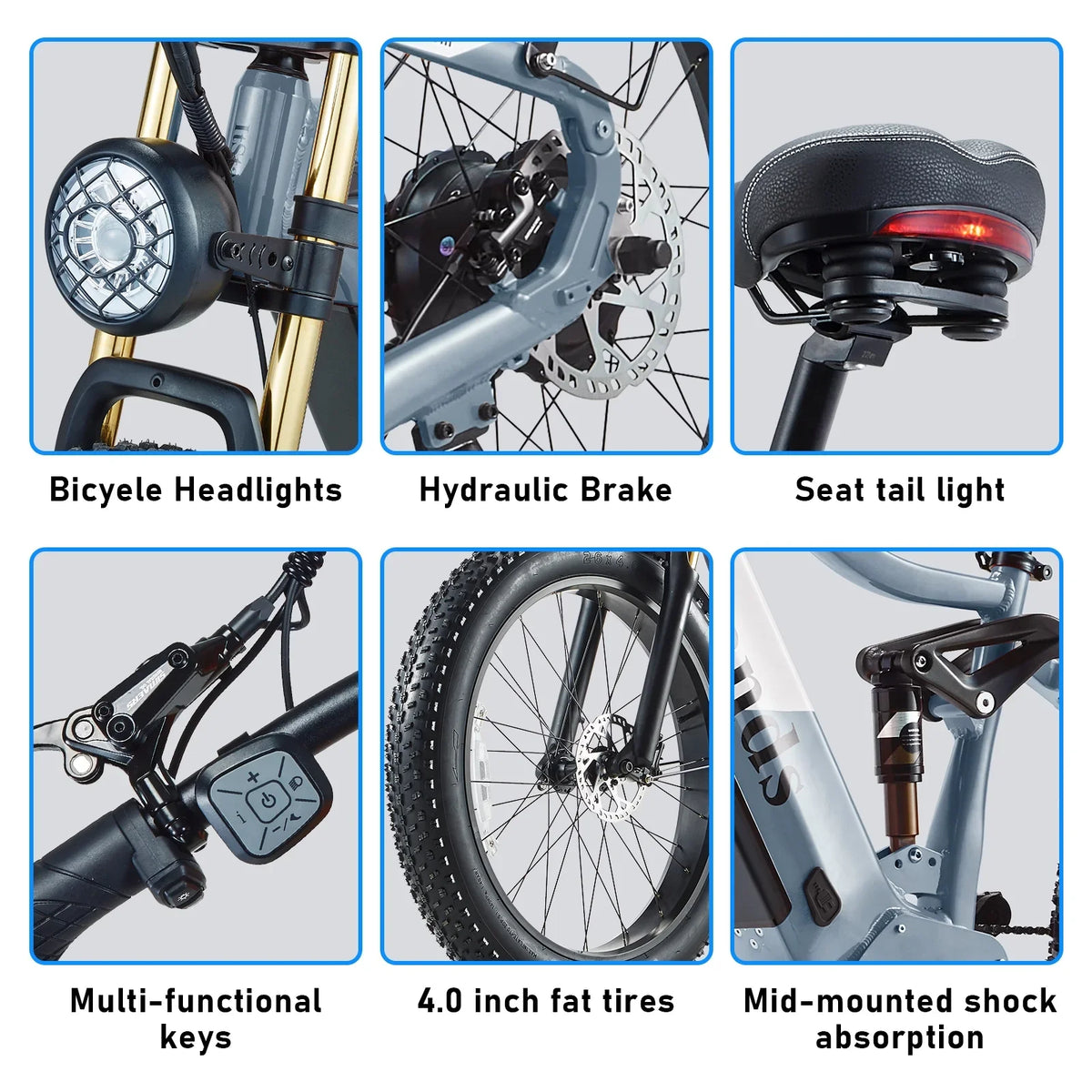 Electric Bike for Adults 26'', 1000W E - Mountain Bike 48V 30/20ah UL2849 Removable Battery, Fat Tire Ebike up to - image 31