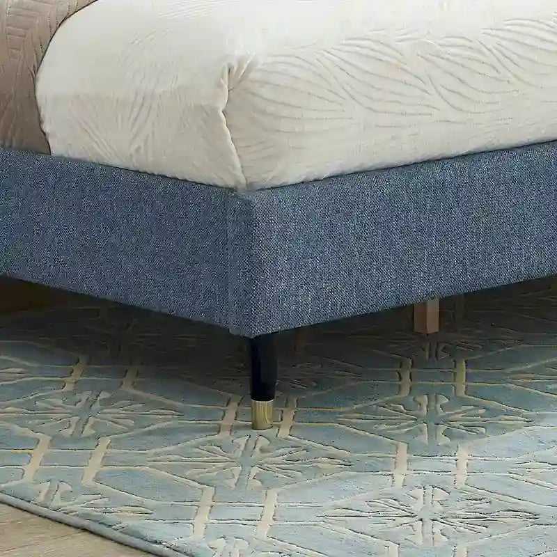 Roundhill Furniture Rozitta Upholstered Wingback Bed with Platform Design - image 26