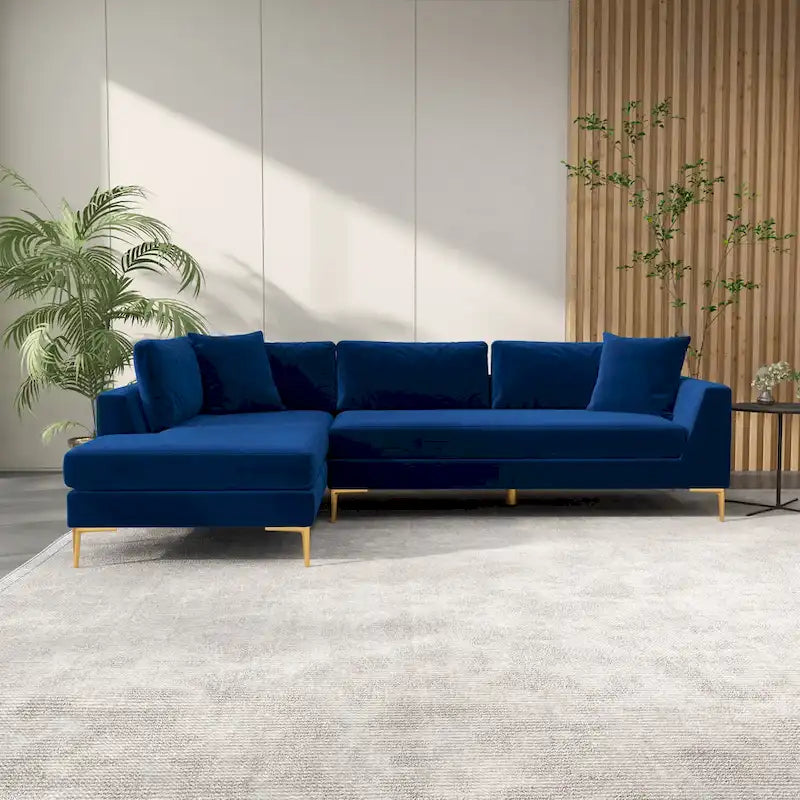 Mae Velvet Corner Sectional Sofa in Mid-Century Modern Style - image 18
