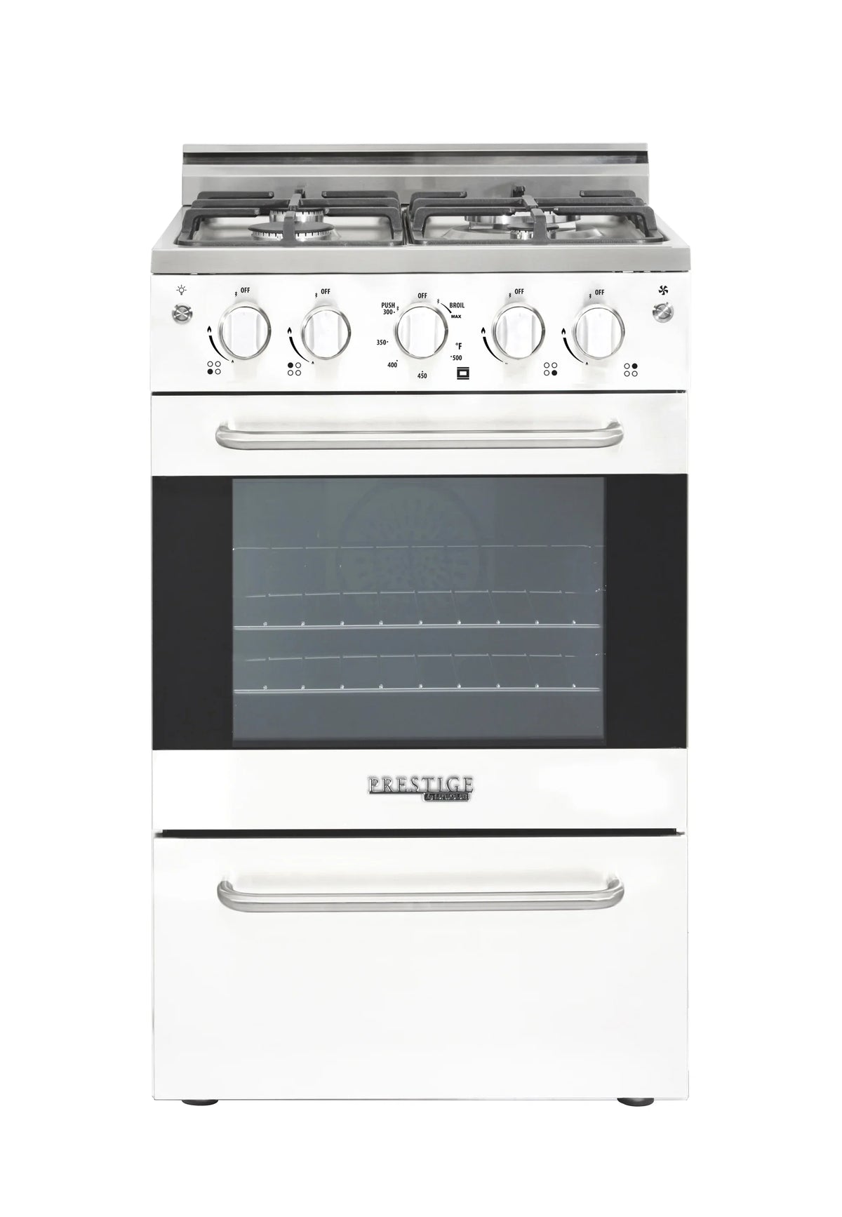 Prestige 20 in. 1.6 cu. ft. Gas Range with Convection Oven and Sealed Burners in Midnight Black - image 10