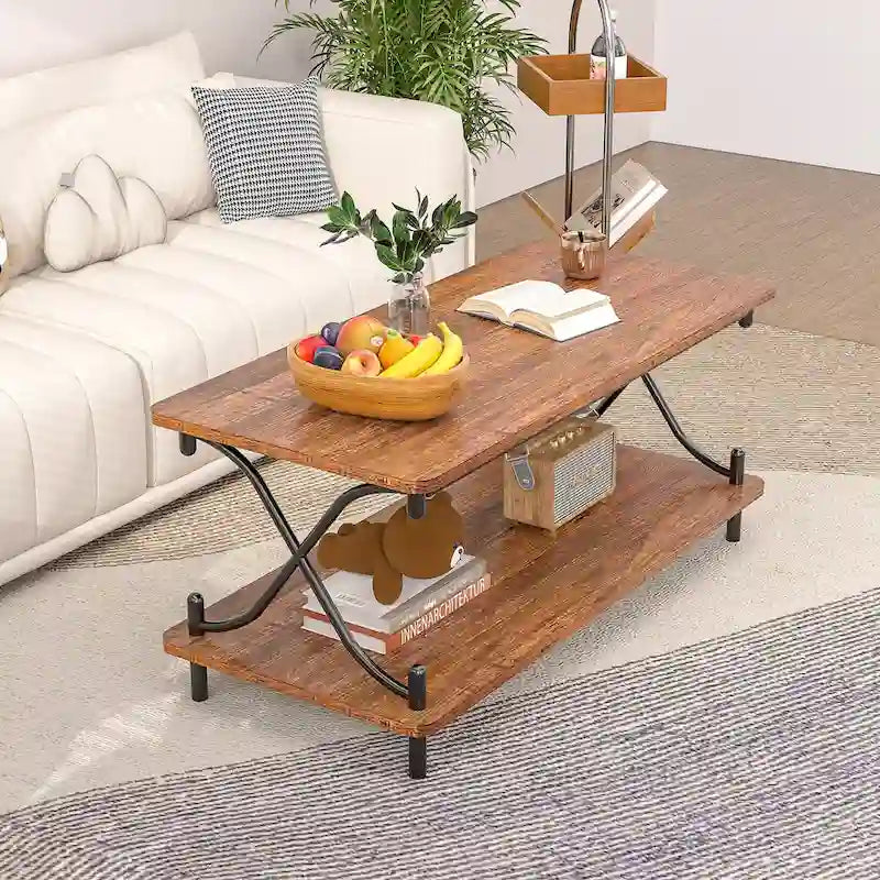 Javlergo Contemporary 3-Piece Living Room Coffee Table Set: Includes Wood Coffee Table and Two End Tables - image 19