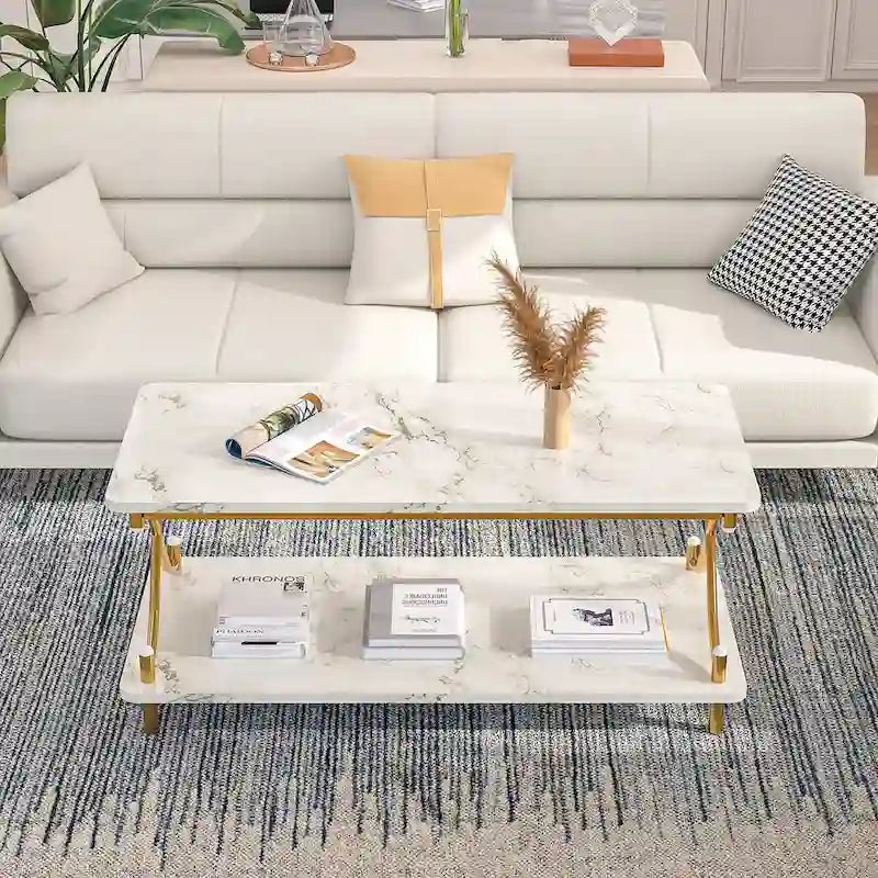 Javlergo Contemporary 3-Piece Living Room Coffee Table Set: Includes Wood Coffee Table and Two End Tables - image 11