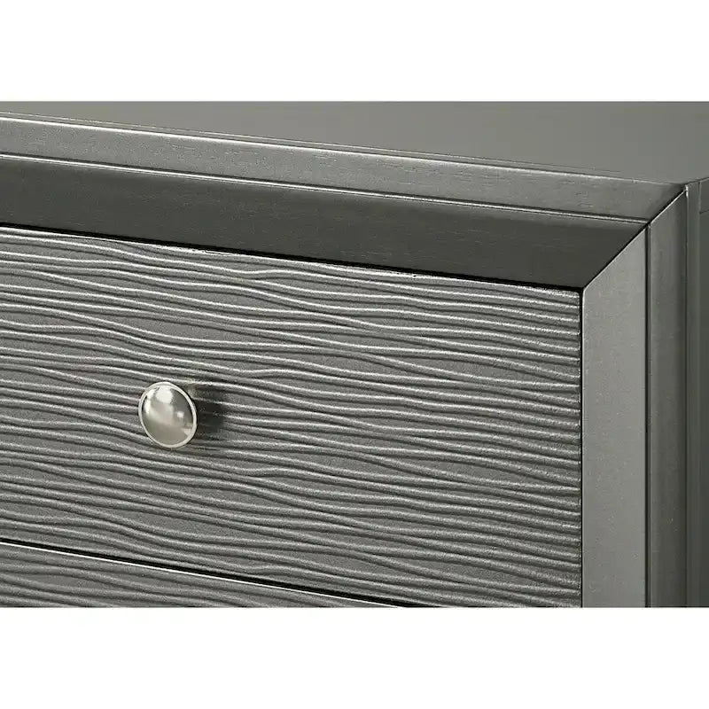 3-Piece Gunmetal Gray Panel Bedroom Set by Sim - image 12