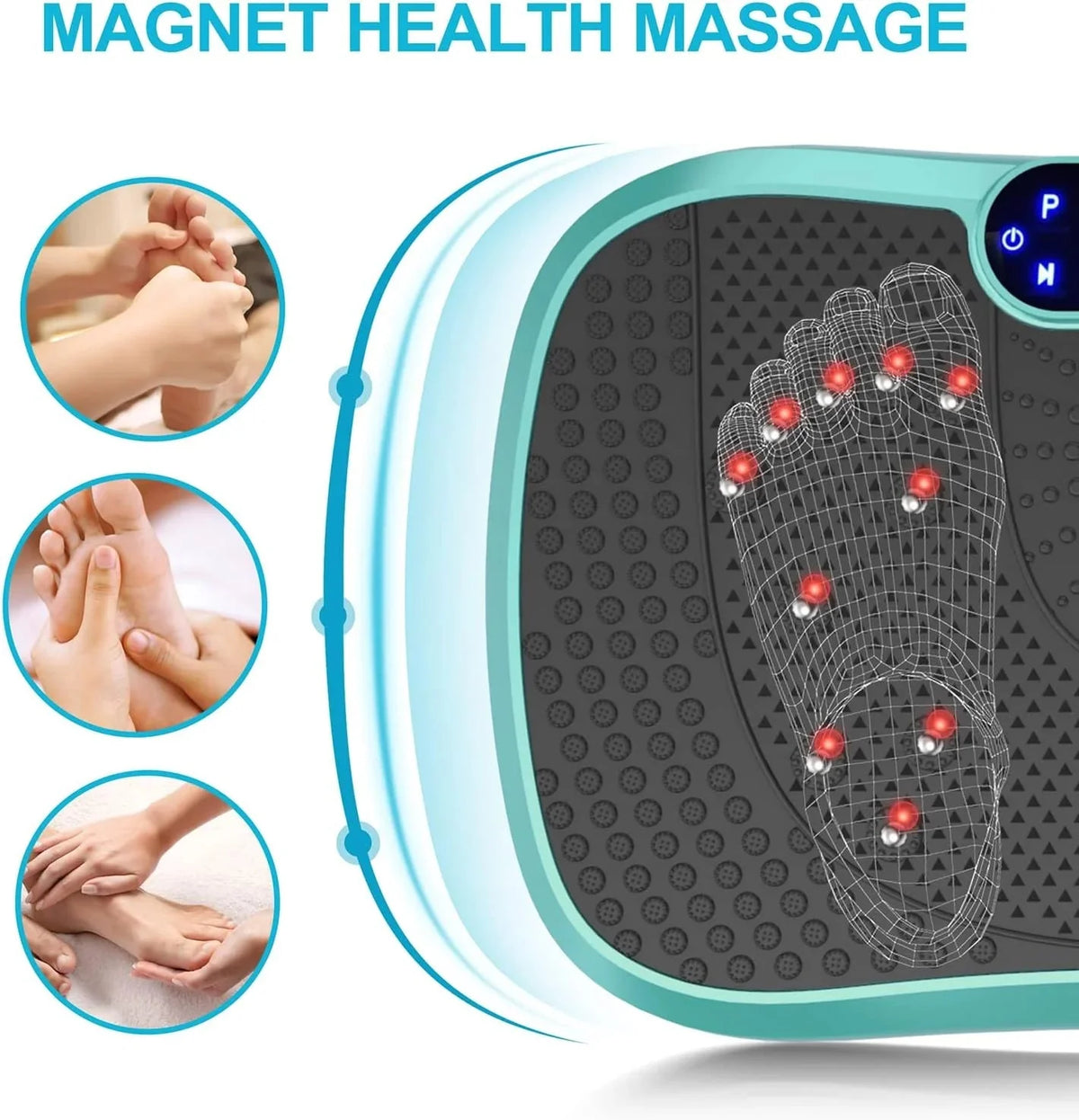Vibration Plate Fitness Platform Exercise Machine Vibrating Lymphatic Drainage Shaking Full Body Shaker Workout Vibrate Stand Shake Board Sport Gym for Weight Loss Fat Burner for Women Men - image 37