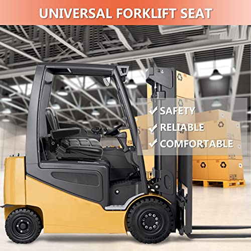 Universal Fold Down Forklift Seat, Micro Switch, Armrest And Safety Belt, for Tractor - image 2