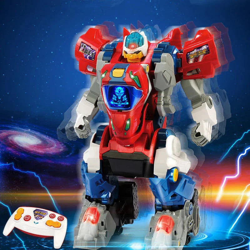 One-key Deformation Dinosaur Robot With Sound and Llight Music Dinosaur knowledge Remote Control Dinosaur RC Robot Toy Children - image 6