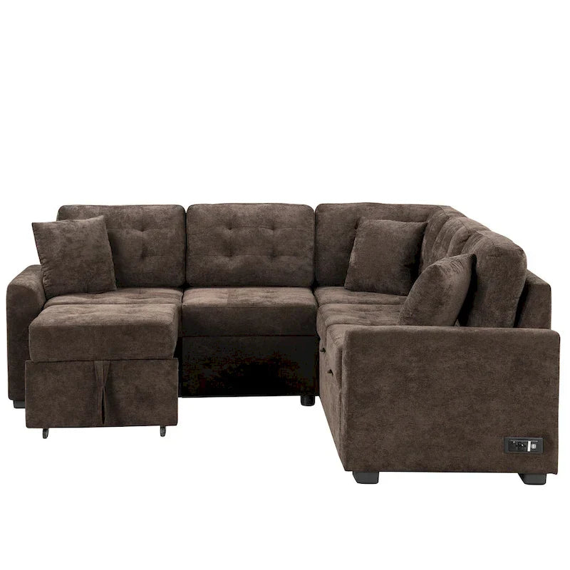 Roomfitters L-Shaped Pull-Out Sofa Bed with Wheels, USB Ports, and Power Outlets – Versatile Sleeper Sofa for Ultimate Living Room Comfort - image 18