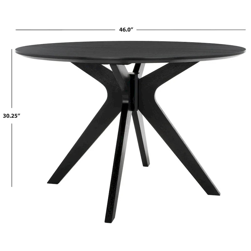 Round Dining Table with Wooden Base for Kitchen and Dining Room - image 32