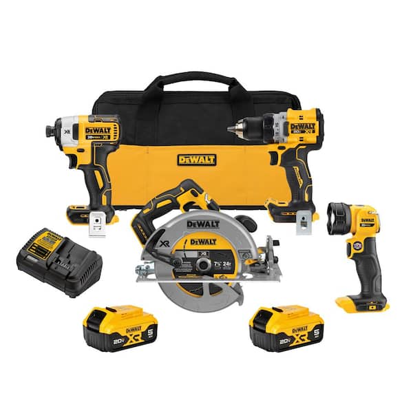 20V MAX Cordless 4 Tool Combo Kit with (2) 5.0Ah Batteries and Charger - image 1