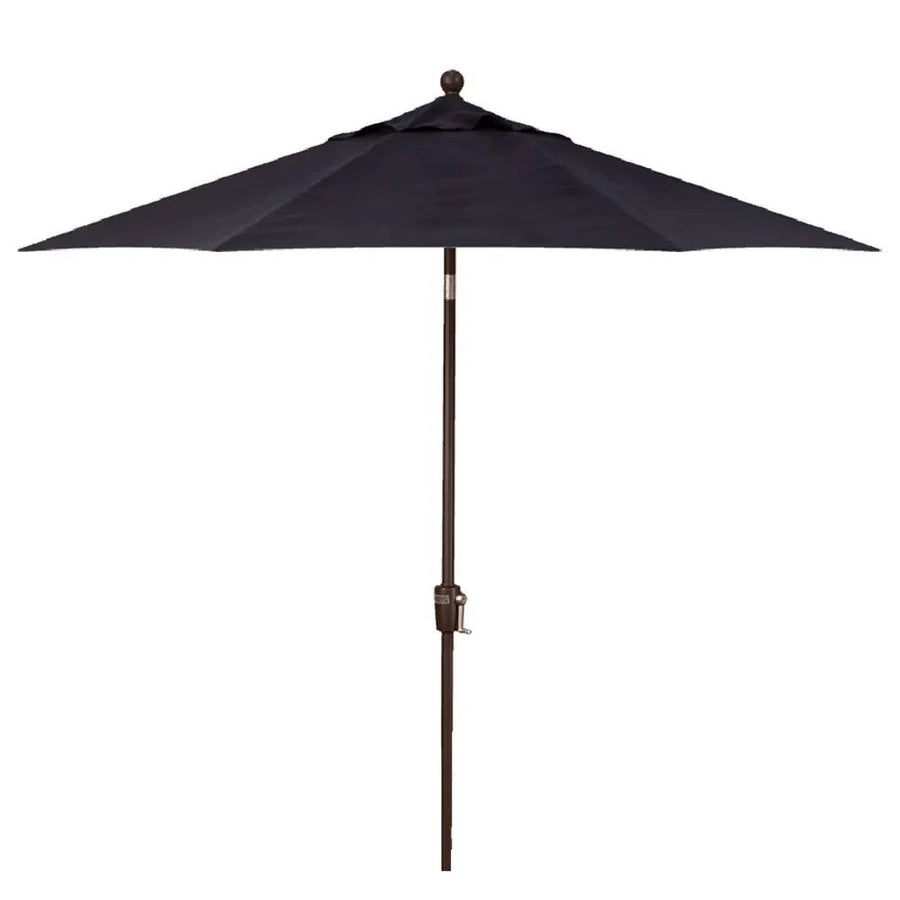 Outdoor Bronze 9' Push Button Tilt Umbrella - Navy - image 1