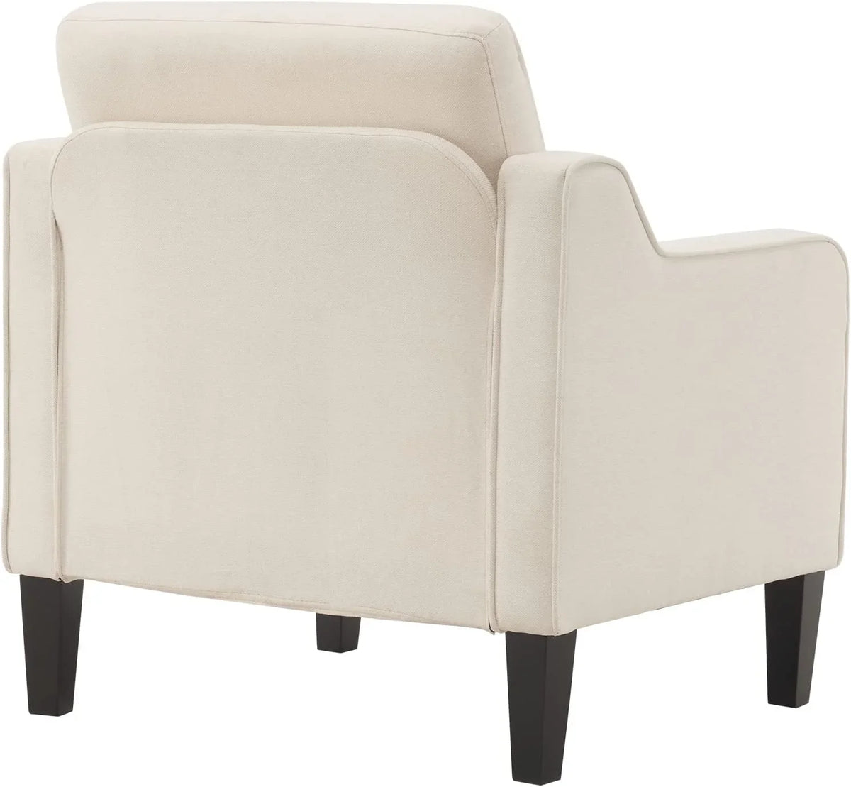 VINGLI Mid-Century Accent Chairs, Upholstered Linen Armchairs for Living Room/Bedroom, Beige (Set of 2) - image 9