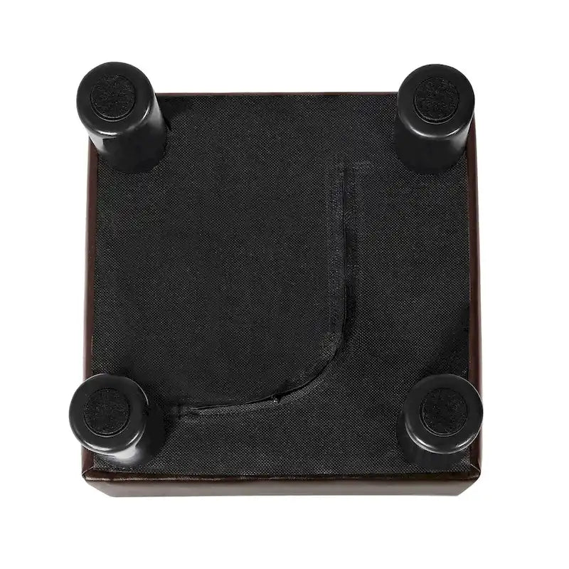 Adeco Faux Leather Footrest Ottoman with Plush Upholstery - image 13