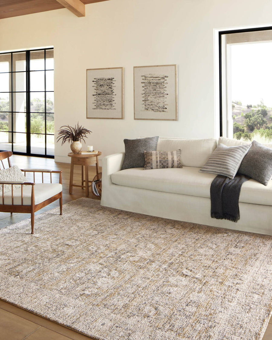 Amber Lewis x Loloi Alie ALE-05 7'10" x 10' Area Rug - Gold, Beige - image 1