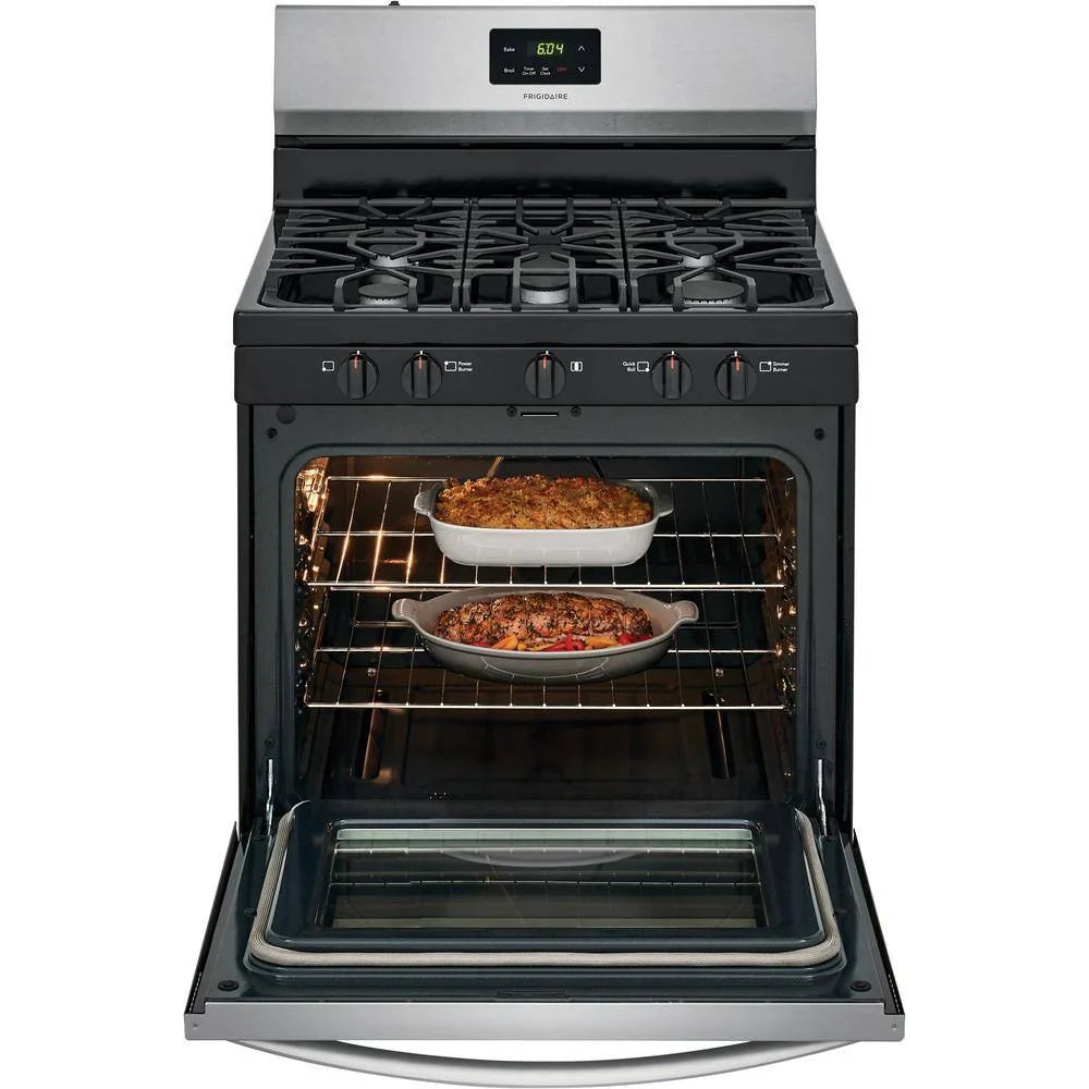 Frigidaire 30 inch (76 cm) wide freestanding 5-burner stainless steel gas hob FCRG3052AS - image 2