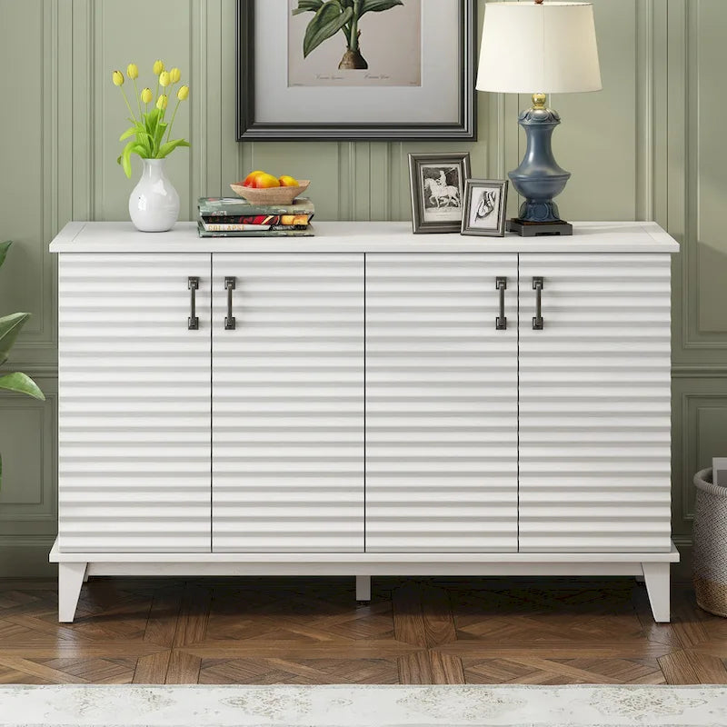 Large 4-Door Sideboard Buffet with Adjustable Shelves for Ample Storage - image 29