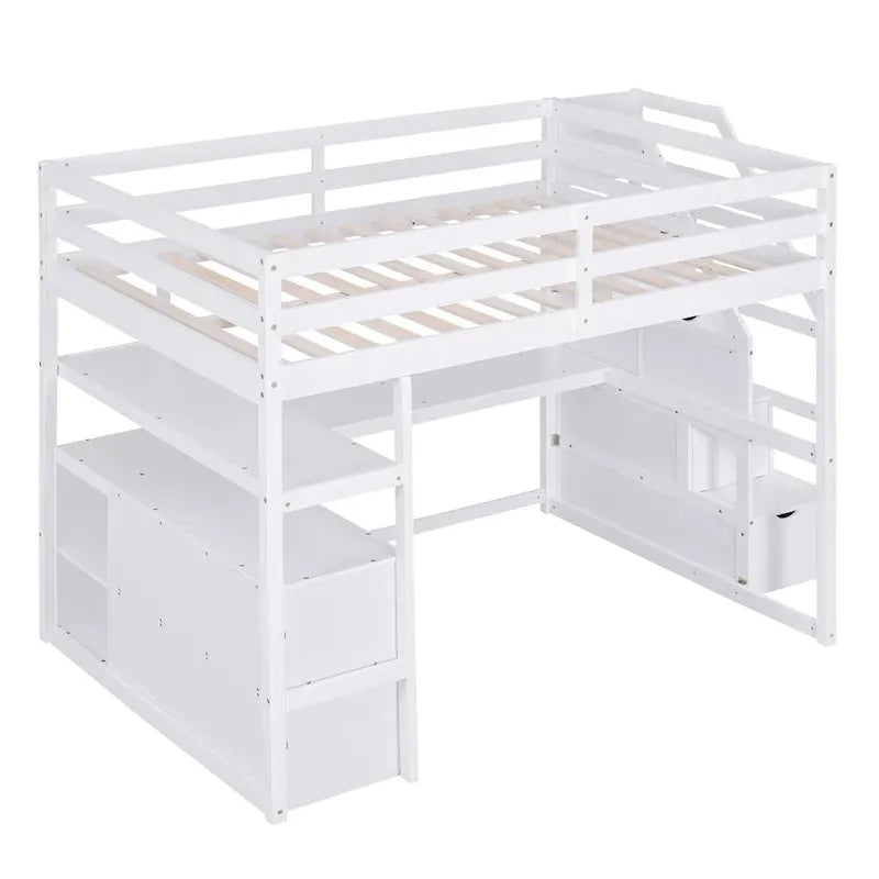 Merax Loft Bed with Integrated Desk and Storage Shelves - image 17