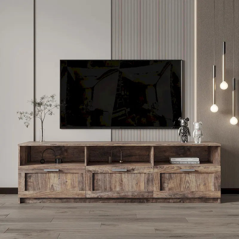 Contemporary 70.87" TV Cabinet with 3 Storage Drawers - Stylish Entertainment Center for Living Room - image 30