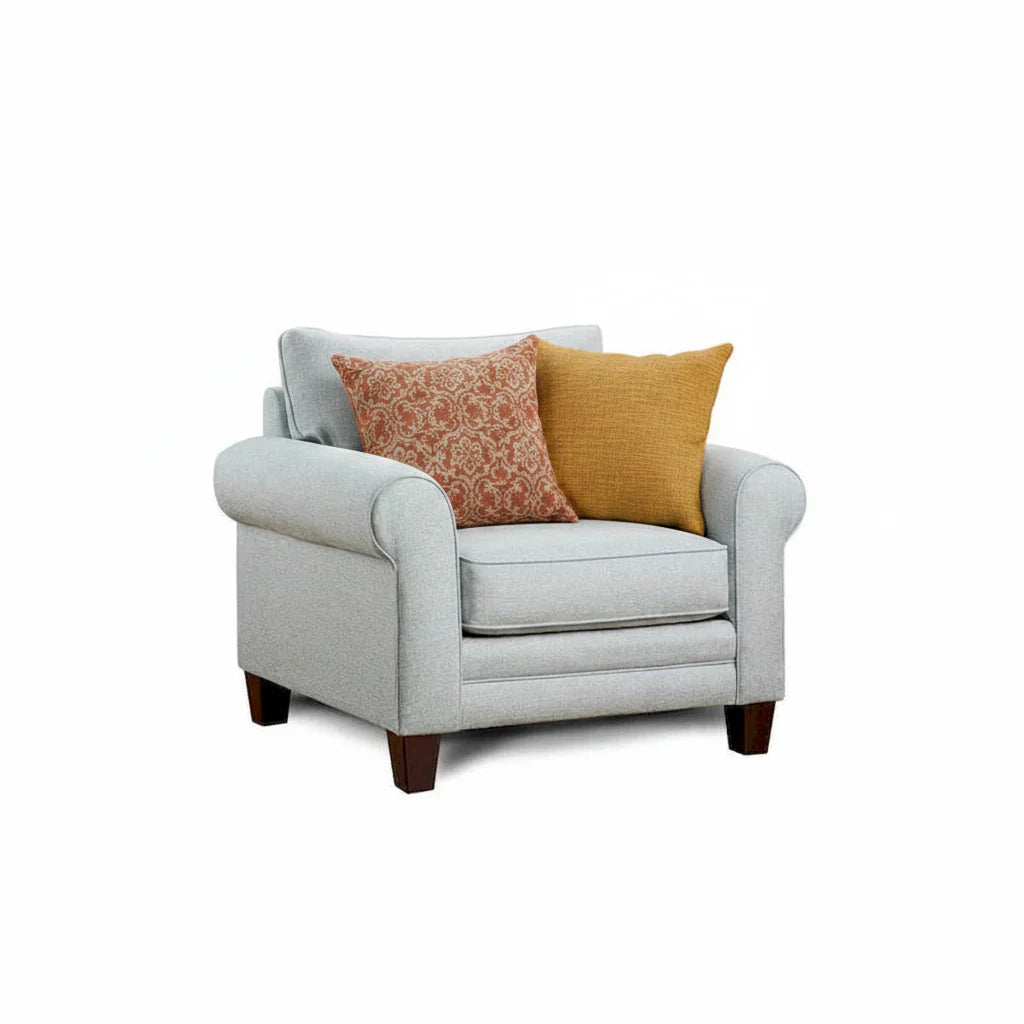 Elegant Mist Grey Accent Chair - image 1