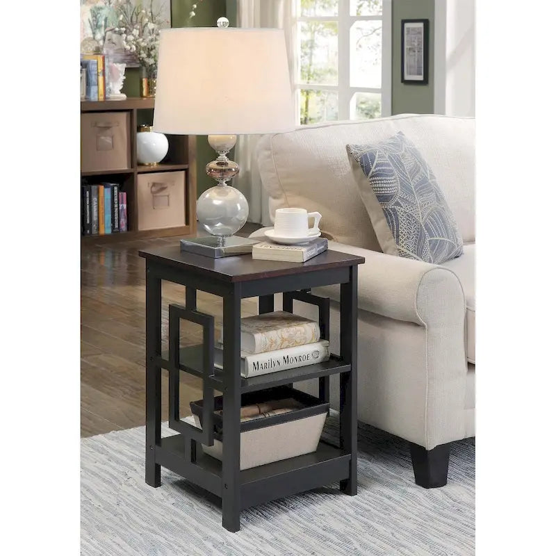 Convenience Concepts Town Square End Table Featuring Shelves - image 6
