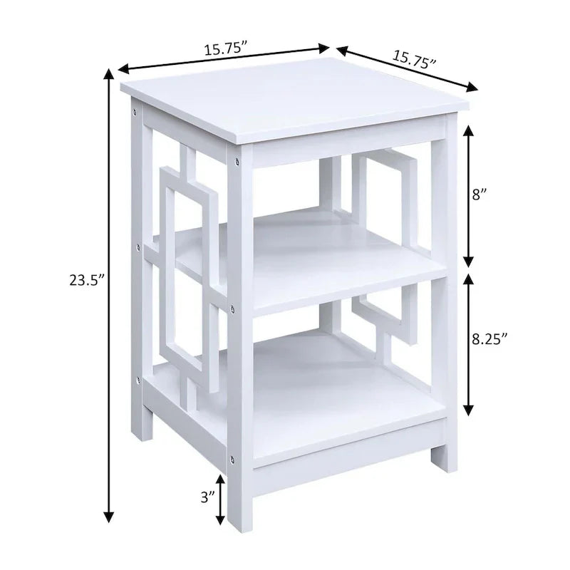 Convenience Concepts Town Square End Table Featuring Shelves - image 39
