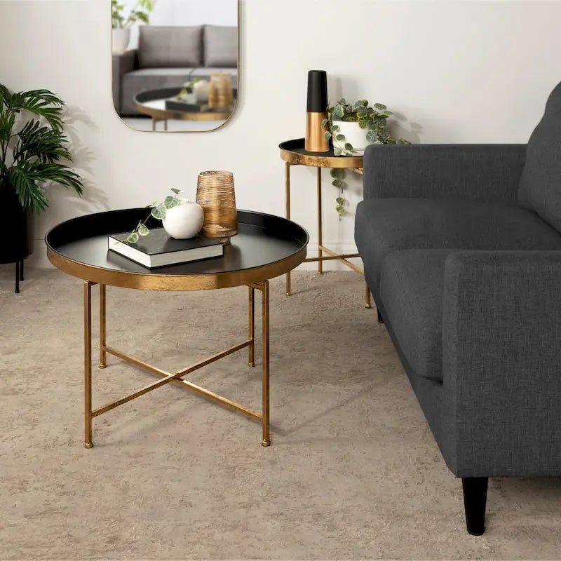 Kate and Laurel Celia 28.25-Inch Round Metal Coffee Table - image 25