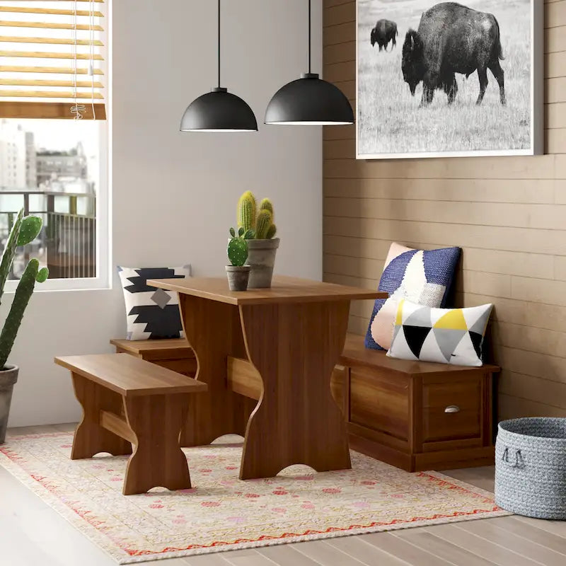 Ame Walnut Backless Nook Table Collection - image 4