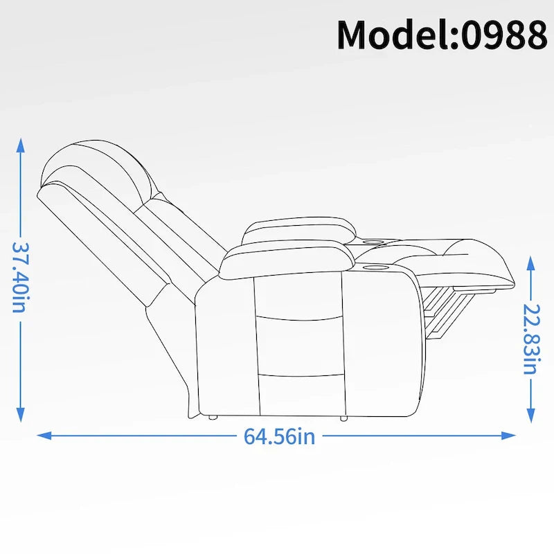 Lazy Boy Power Lift Recliner Chair, Modern Single Motor Massage Sofa Chair with Lumbar Heating, USB Charging Port, Cup Holders - image 11