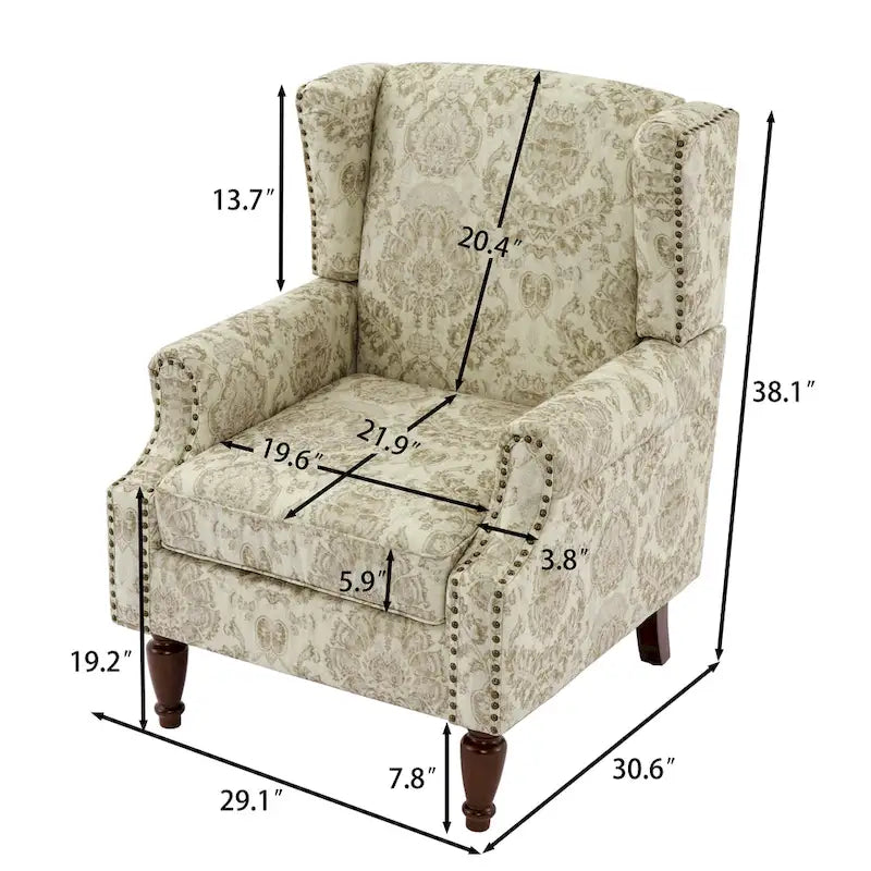 Pair of Stylish Upholstered Accent Chairs with Patterns for Living Room - image 40