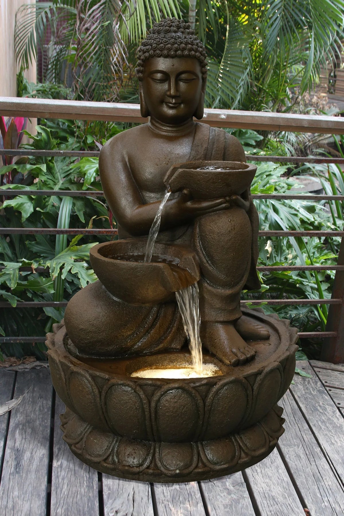 Large Buddha Fountain with Warm White LED - image 1