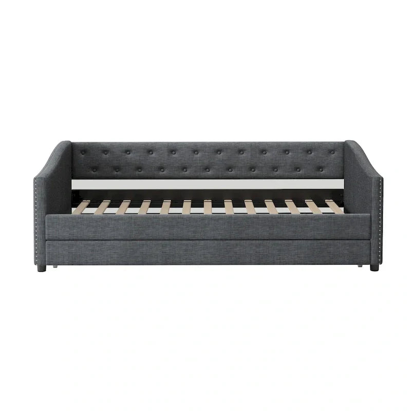 Christopher Knight Home Bennett Tufted Daybed Sofa with Storage Drawers and Stylish Curved Arms - image 12