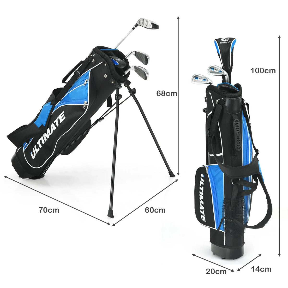 Junior Complete Golf Club Set for Age 8 to 13, Includes 3# Fairway Wood, 7# & 9# Irons, Putter - image 5
