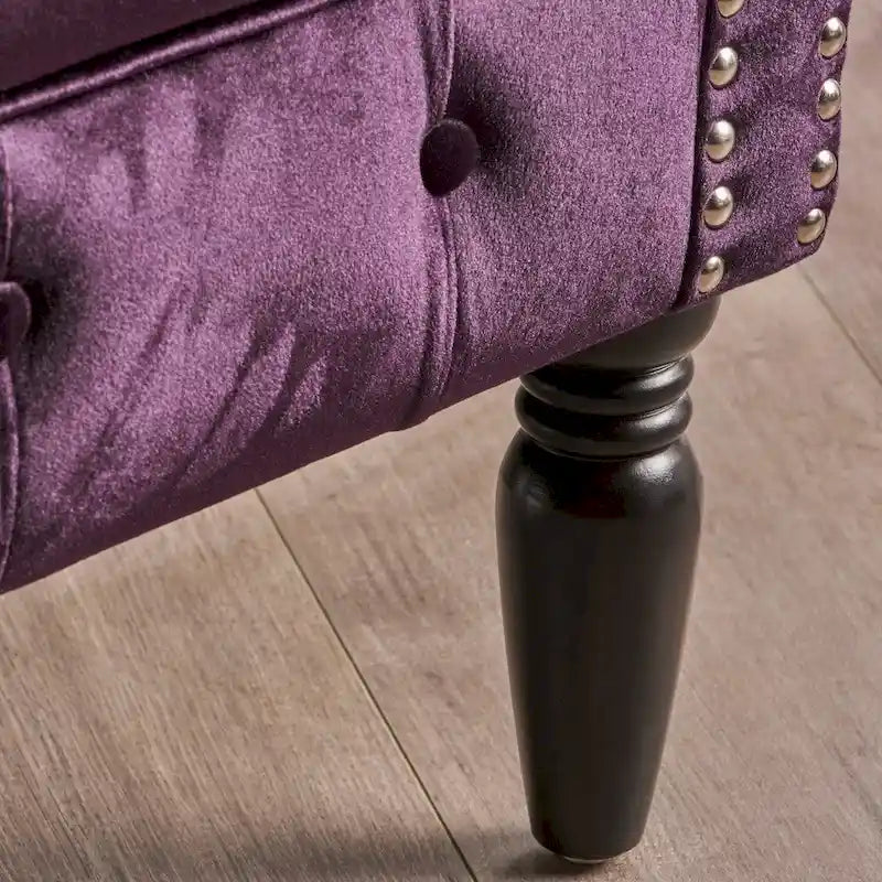 Milani Velvet Tufted Scroll Arm Loveseat by Christopher Knight Home - image 16