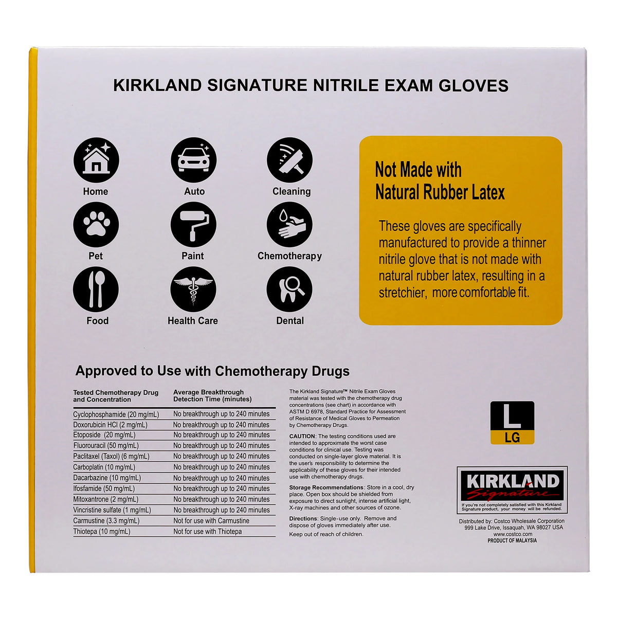 Kirkland Signature Nitrile Exam Gloves, 400-count, Size Large - image 2