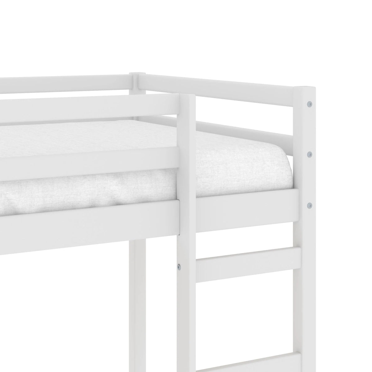 Hillsdale Campbell Wood Twin Junior Loft Bunk Bed, White - image 2
