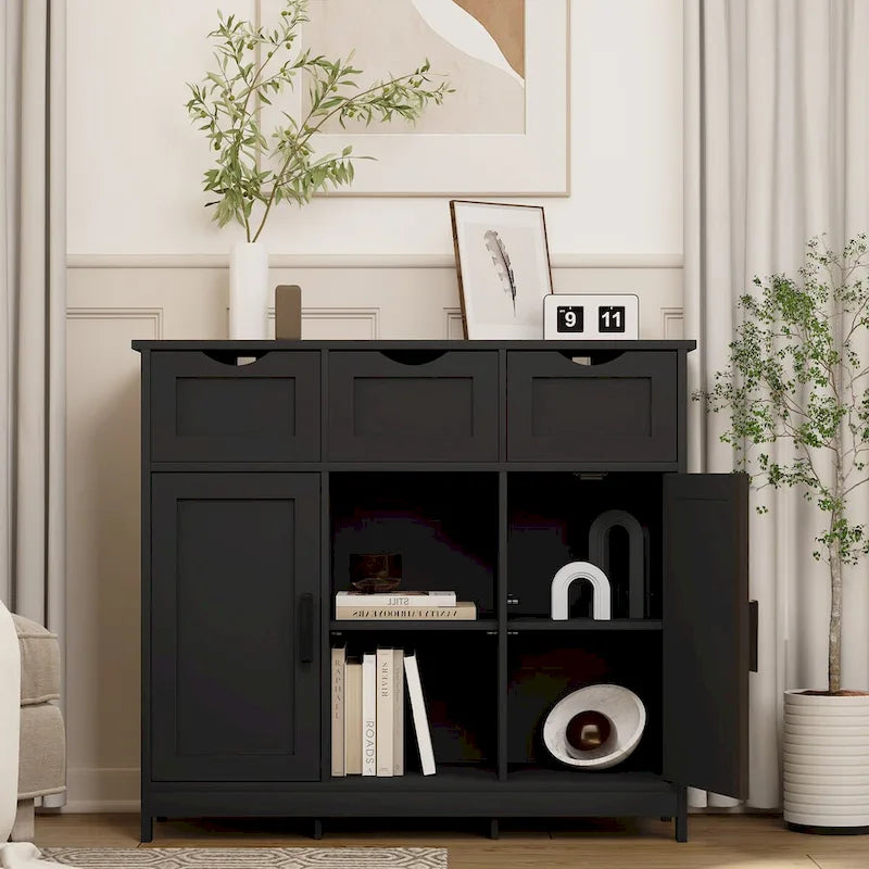 Roomfitters Morden Buffet Sideboard Cabinet with Doors and Drawers - Stylish Coffee Bar and Storage Solution - image 7