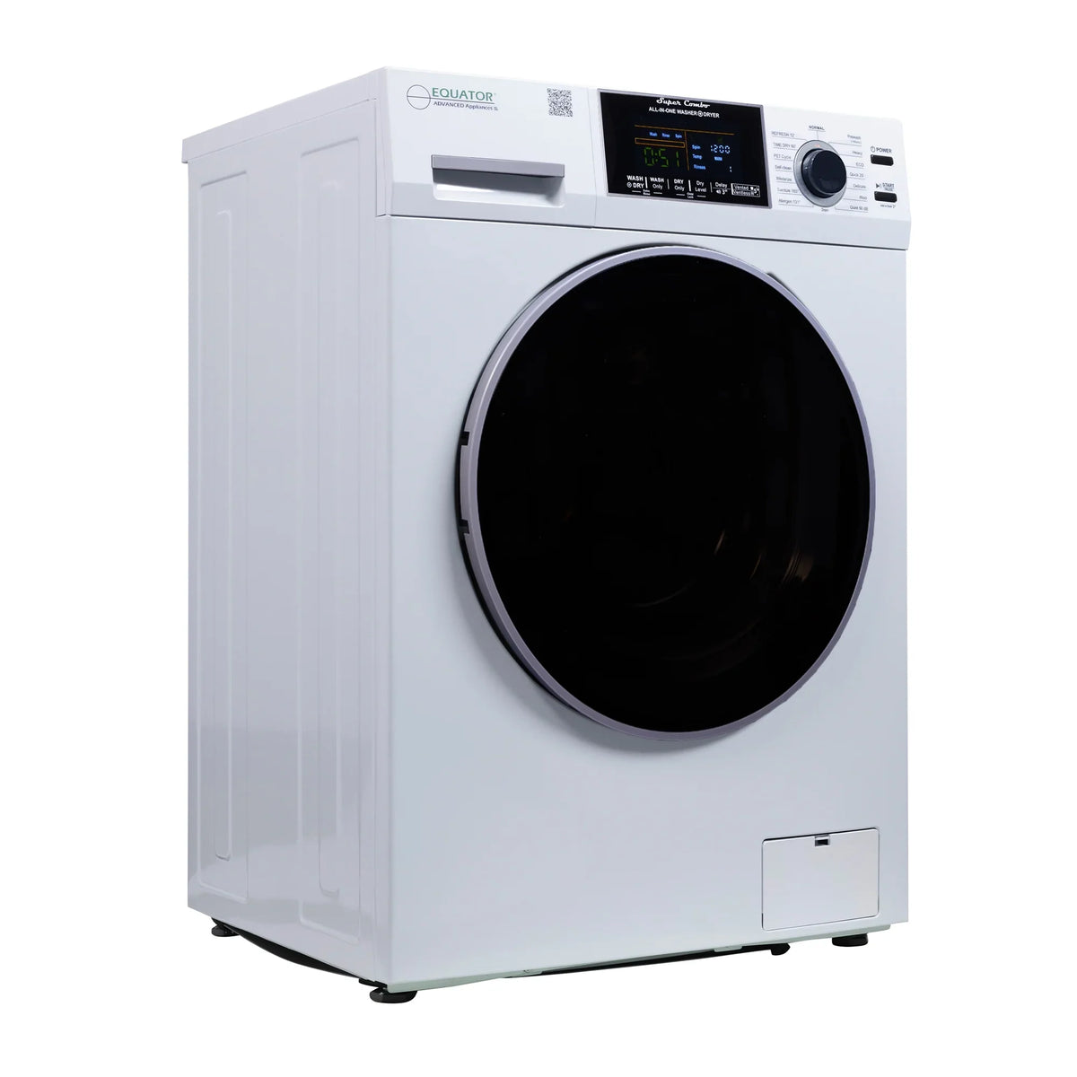 Equator Combination Washer Dryer Ventless/Vented Pet cycle 1.62cf/15lbs 110V with Adjustable legs - image 24