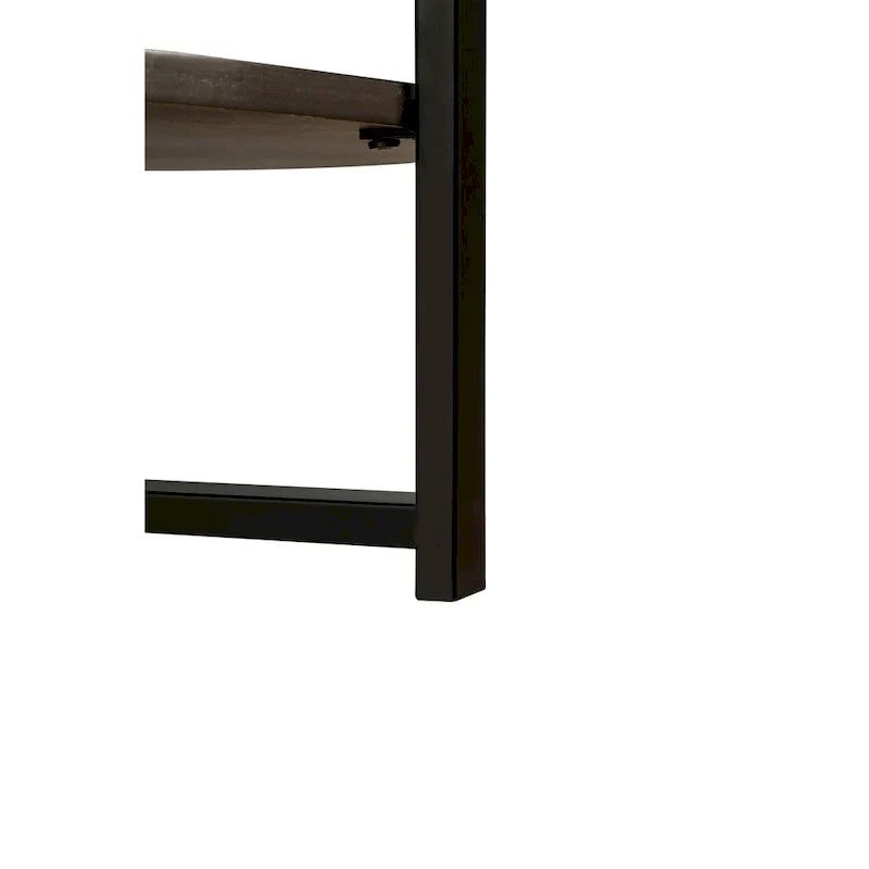 Two-Tier Round Coffee Table with Storage - image 26