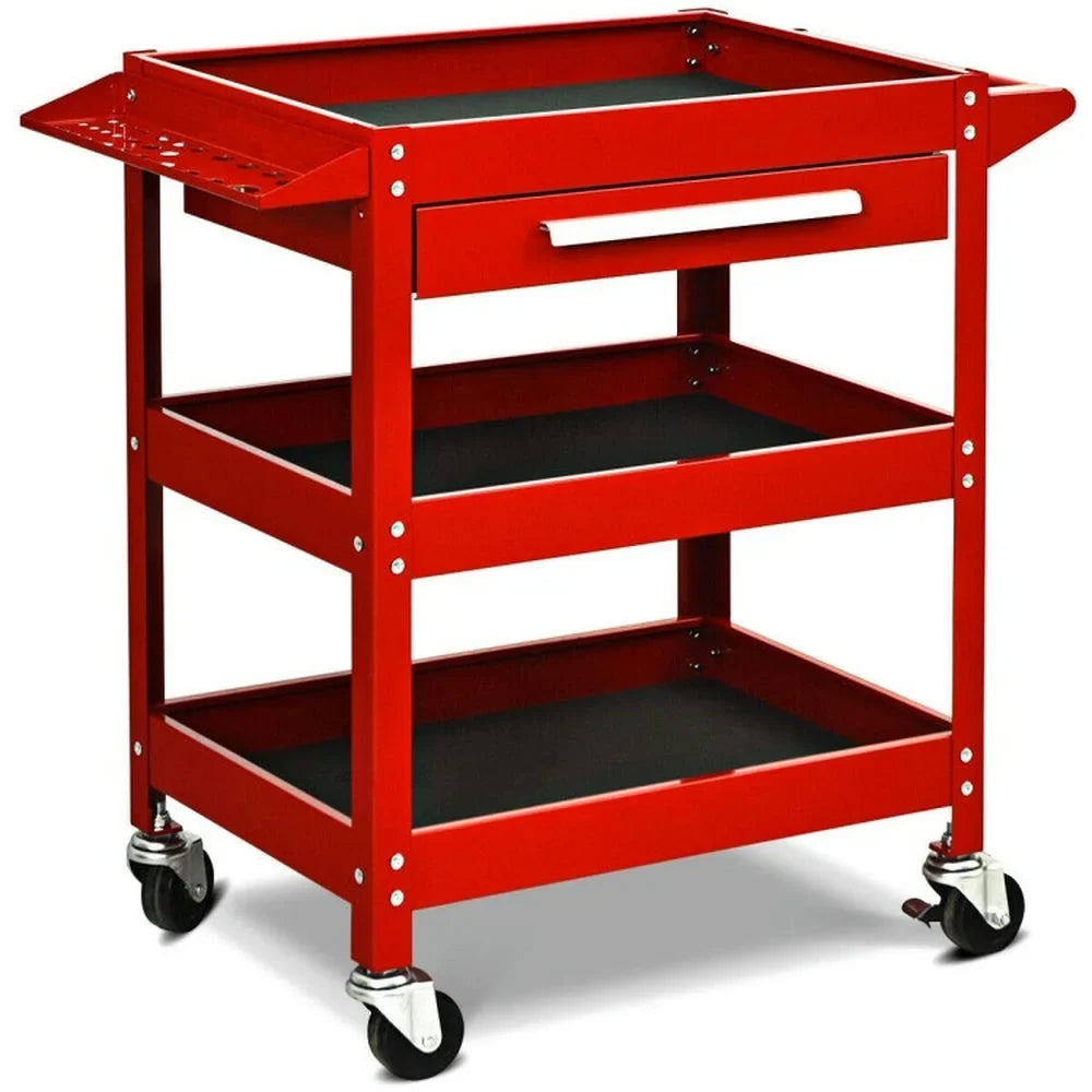 Spaco Rolling Tool Cart Mechanic Cabinet Storage ToolBox Organizer with Drawer-Black, Utility Cart on Wheels for Warehouse Garage Cleaning Office - image 10