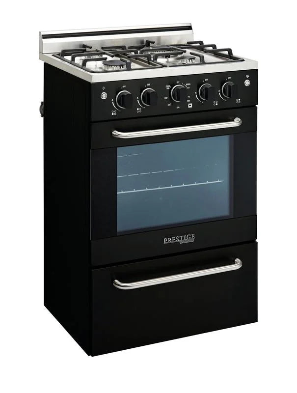 Prestige 20 in. 1.6 cu. ft. Gas Range with Convection Oven and Sealed Burners in Midnight Black - image 8