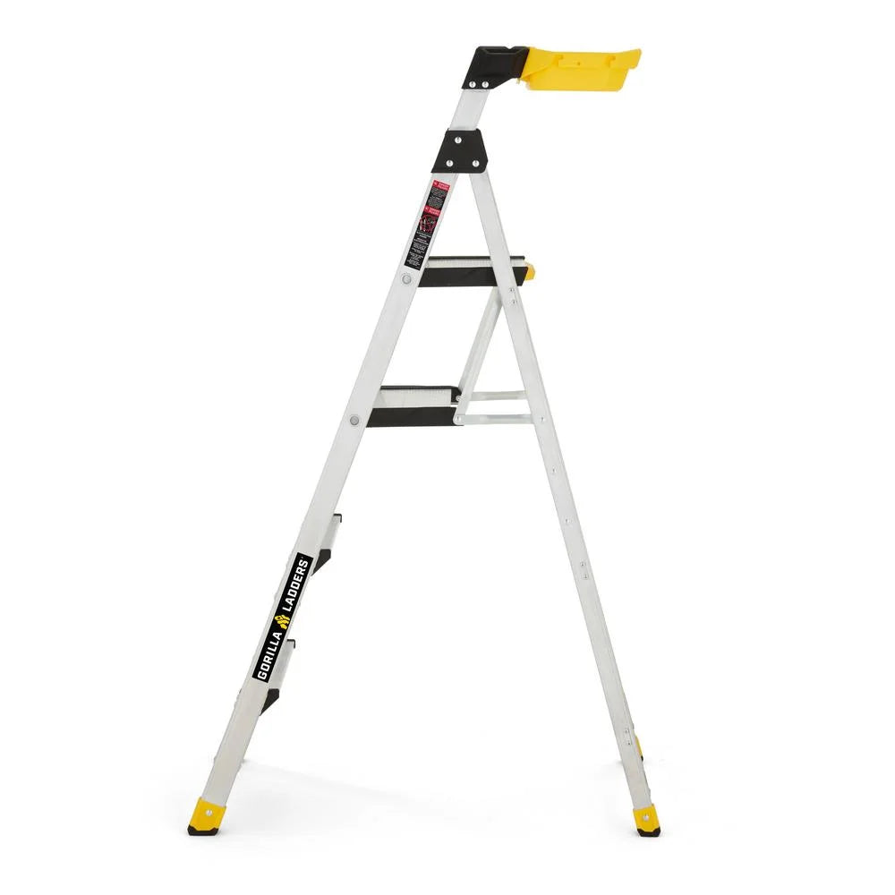 Gorilla Ladders Removable Dual Platform Heavy Duty Ladder with Project Bucket, 5.5 Ft, Aluminum, Multicolor - image 2