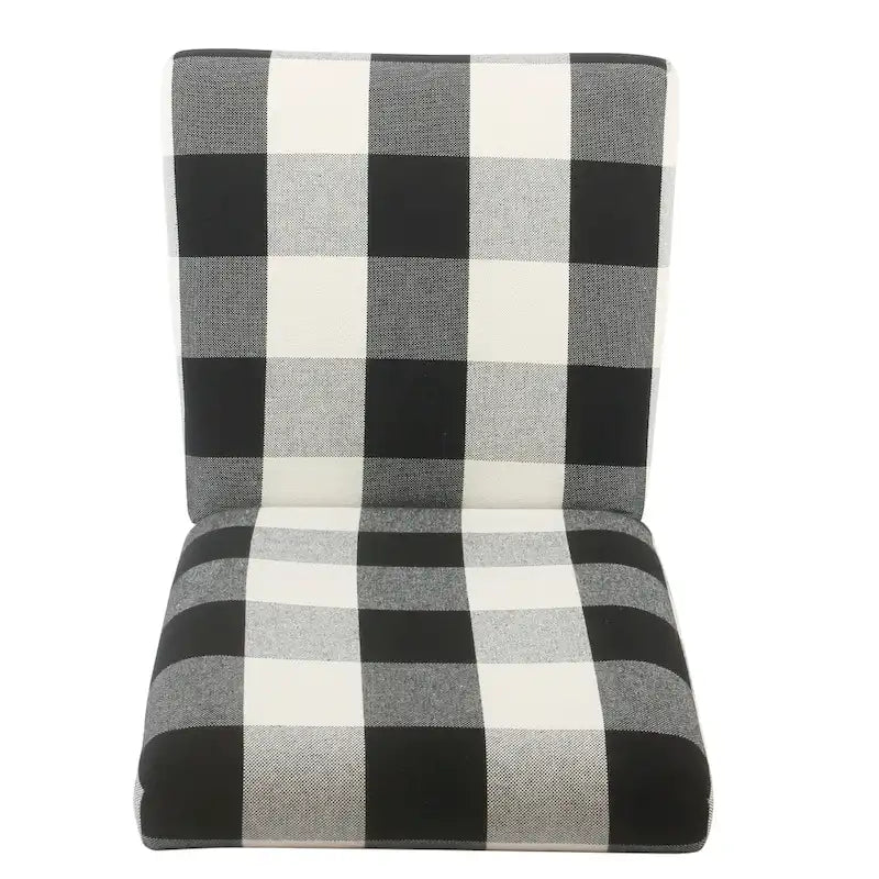 Set of 2 HomePop Black Plaid Parsons Dining Chairs - image 7