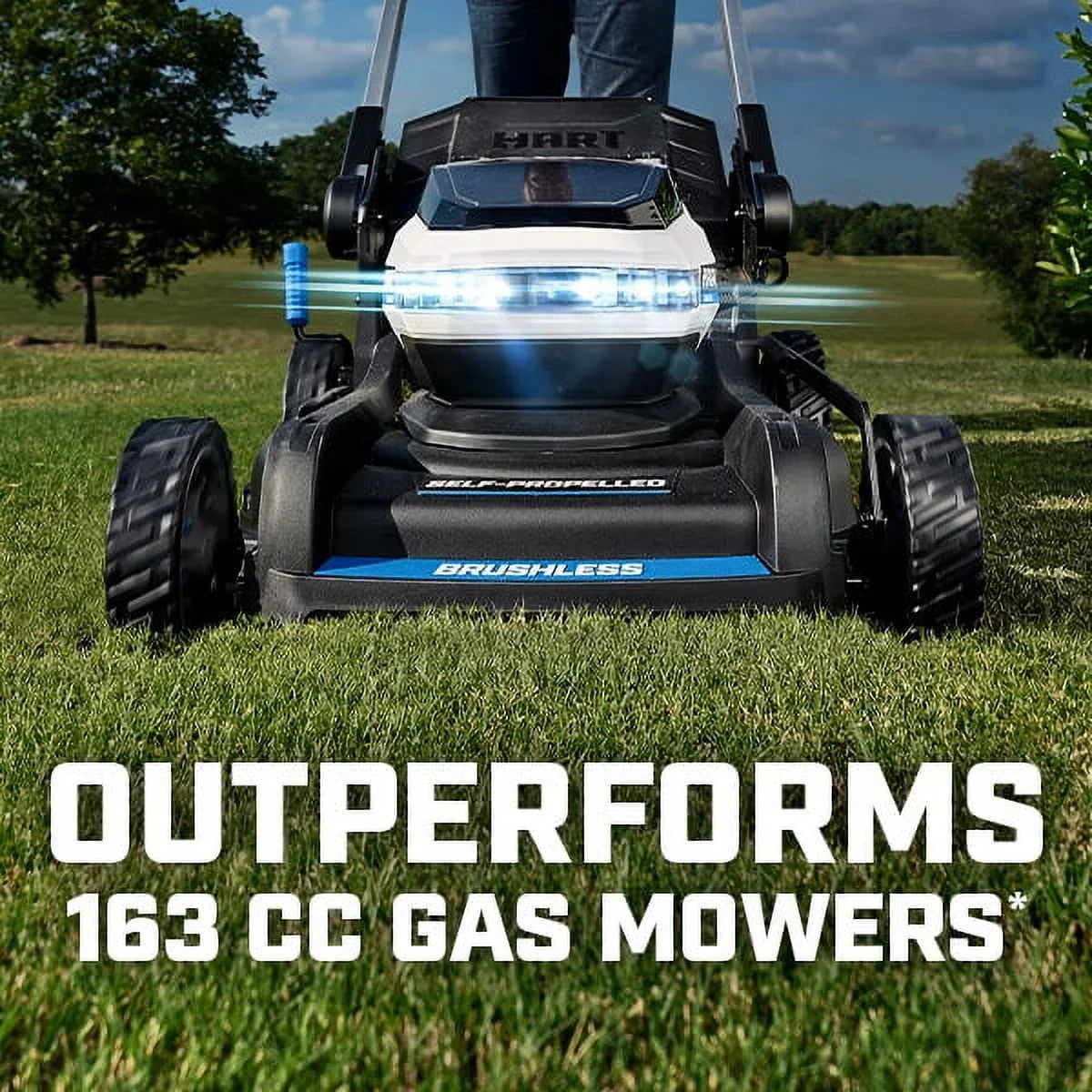 HART 40-Volt 21-inch Supercharge 3-in-1 Self-Propelled Mower Kit, (2) 6.0Ah Lithium-Ion Batteries - image 2