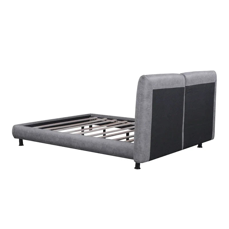 Queen Platform Bed with Dual Oversized Headrests - image 9