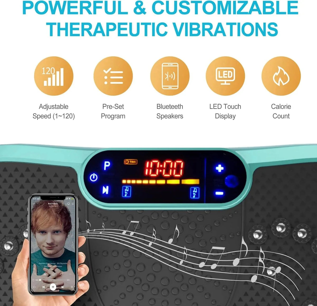 Vibration Plate Fitness Platform Exercise Machine Vibrating Lymphatic Drainage Shaking Full Body Shaker Workout Vibrate Stand Shake Board Sport Gym for Weight Loss Fat Burner for Women Men - image 38