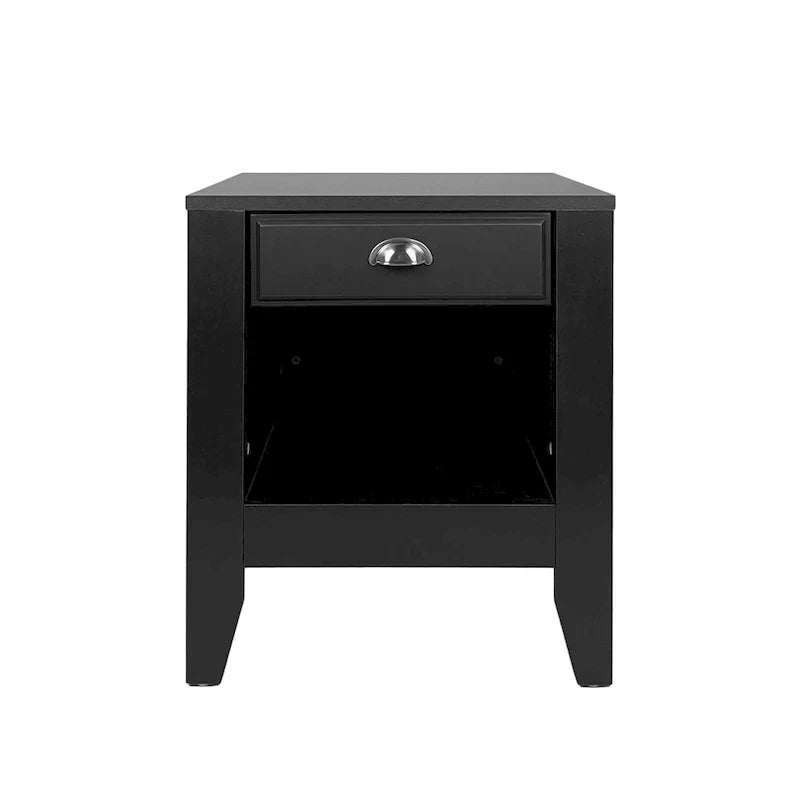 Set of 2 Foisy Faux Wood Nightstands with Drawer by Christopher Knight Home - image 1