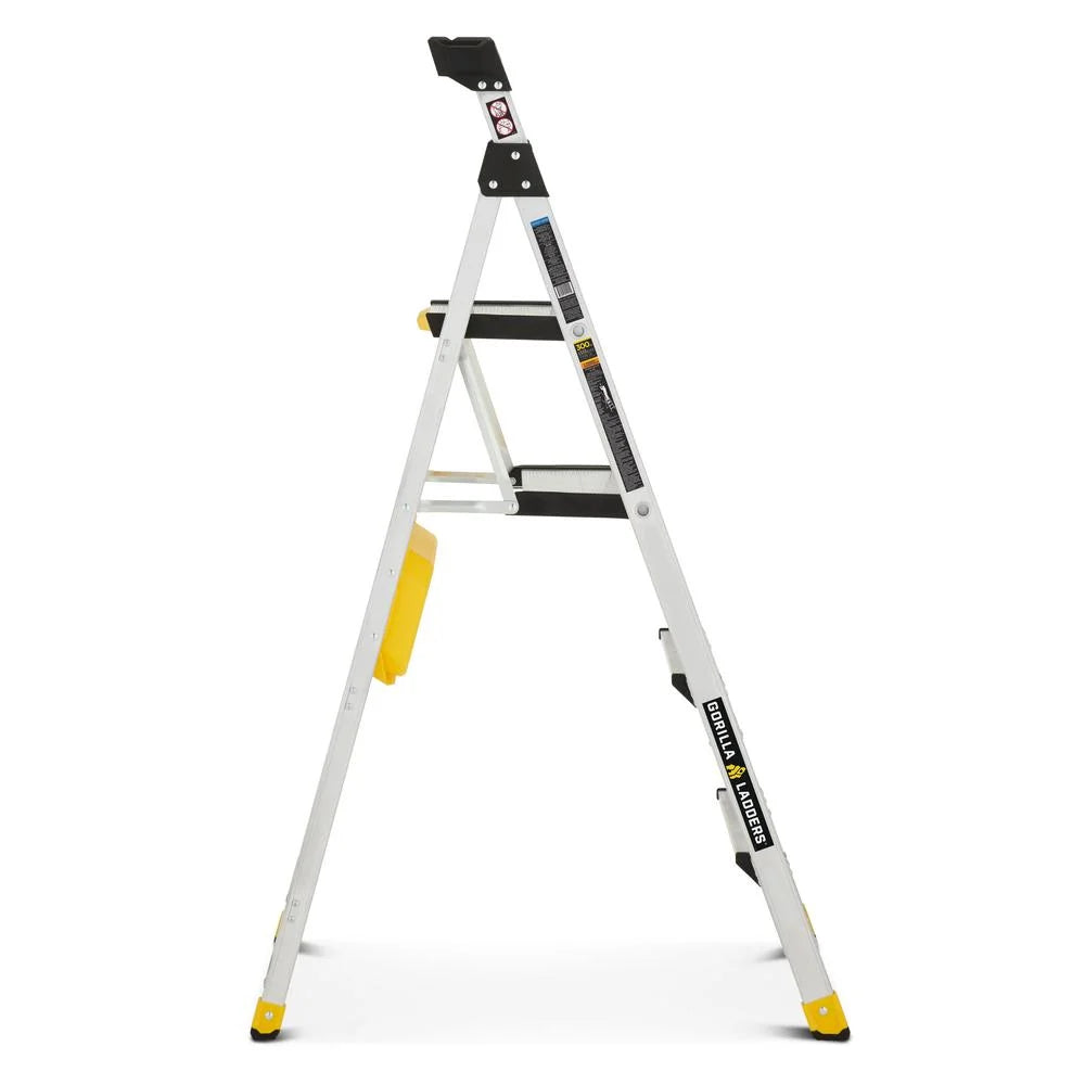 Gorilla Ladders Removable Dual Platform Heavy Duty Ladder with Project Bucket, 5.5 Ft, Aluminum, Multicolor - image 12