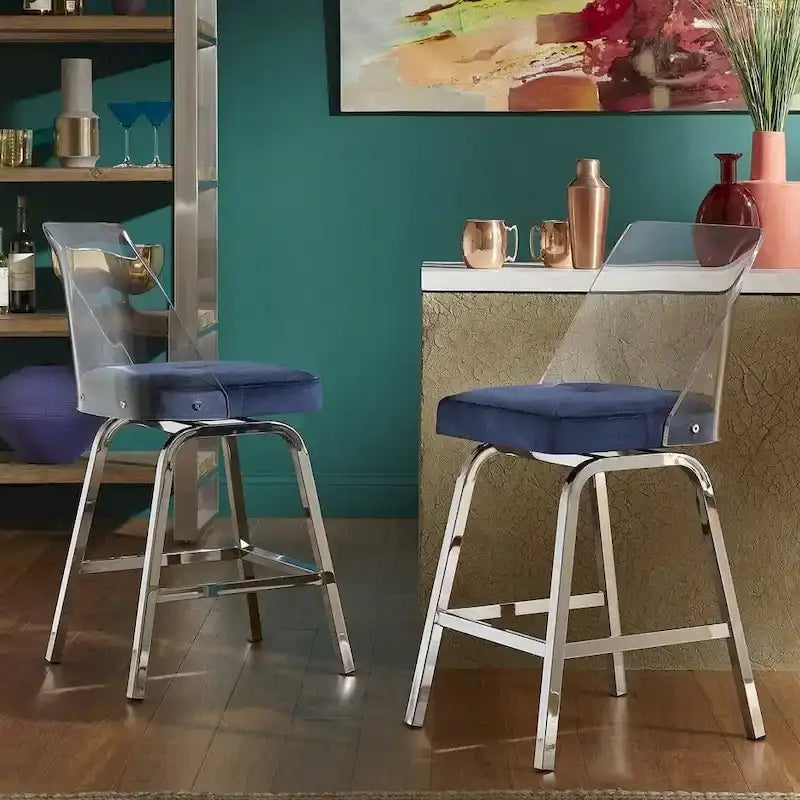 iNSPIRE Q Bold Lennox Velvet Counter Height Stools - Set of 2 - image 14