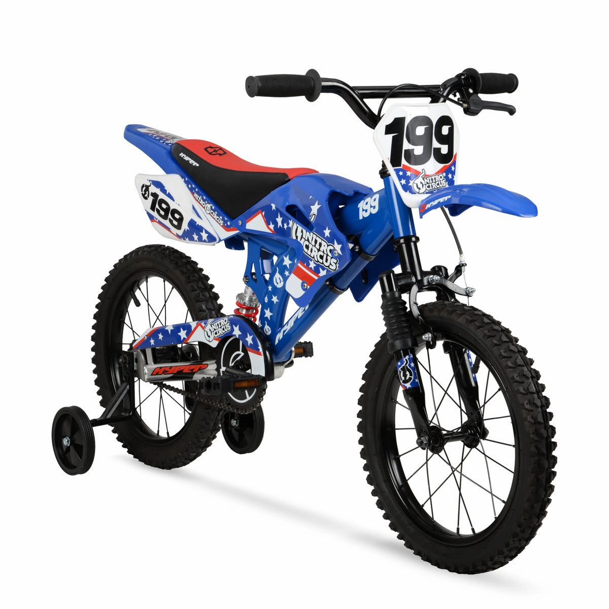 16" Hyper Bicycles Nitro Circus Motobike, Blue, Unisex, Child, Kids Age 4-8 Years - image 2